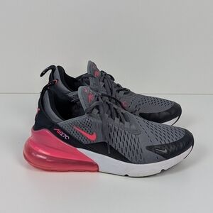 Nike Air Max 270 Gray and Pink Sneakers Youth 7